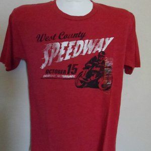 "West County Speedway October 15" Mens T-Shirt Size:S - Color Red